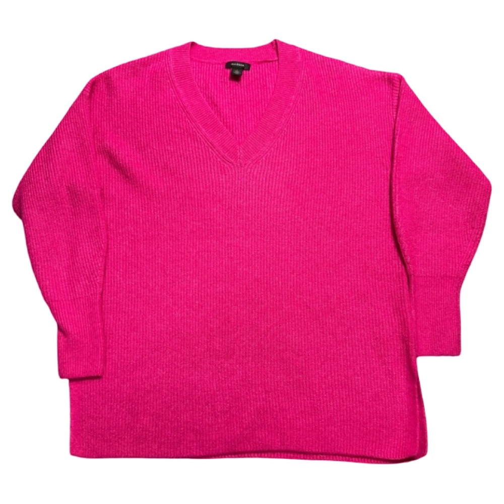 Halogen Hot Pink V-Neck Sweater – Women’s Size Small